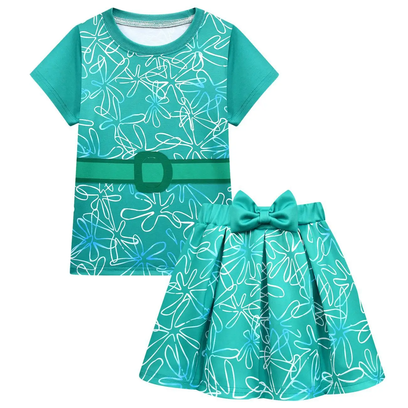 2 платья для детей с изображением фильма мультяшный радостный костюм ролевых игр