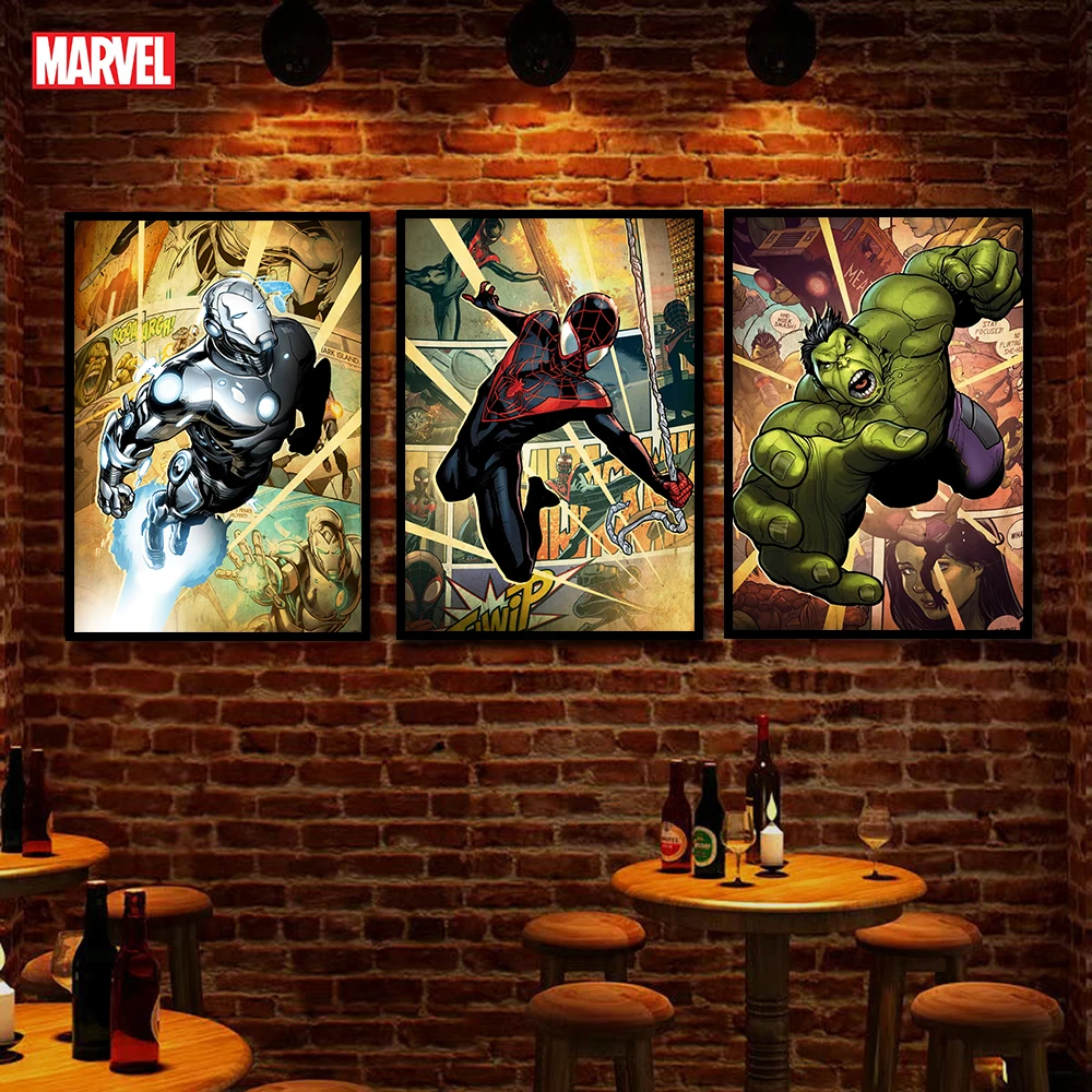 Постер и принты из фильма Мстители Диснея винтажное искусство Человек-паук