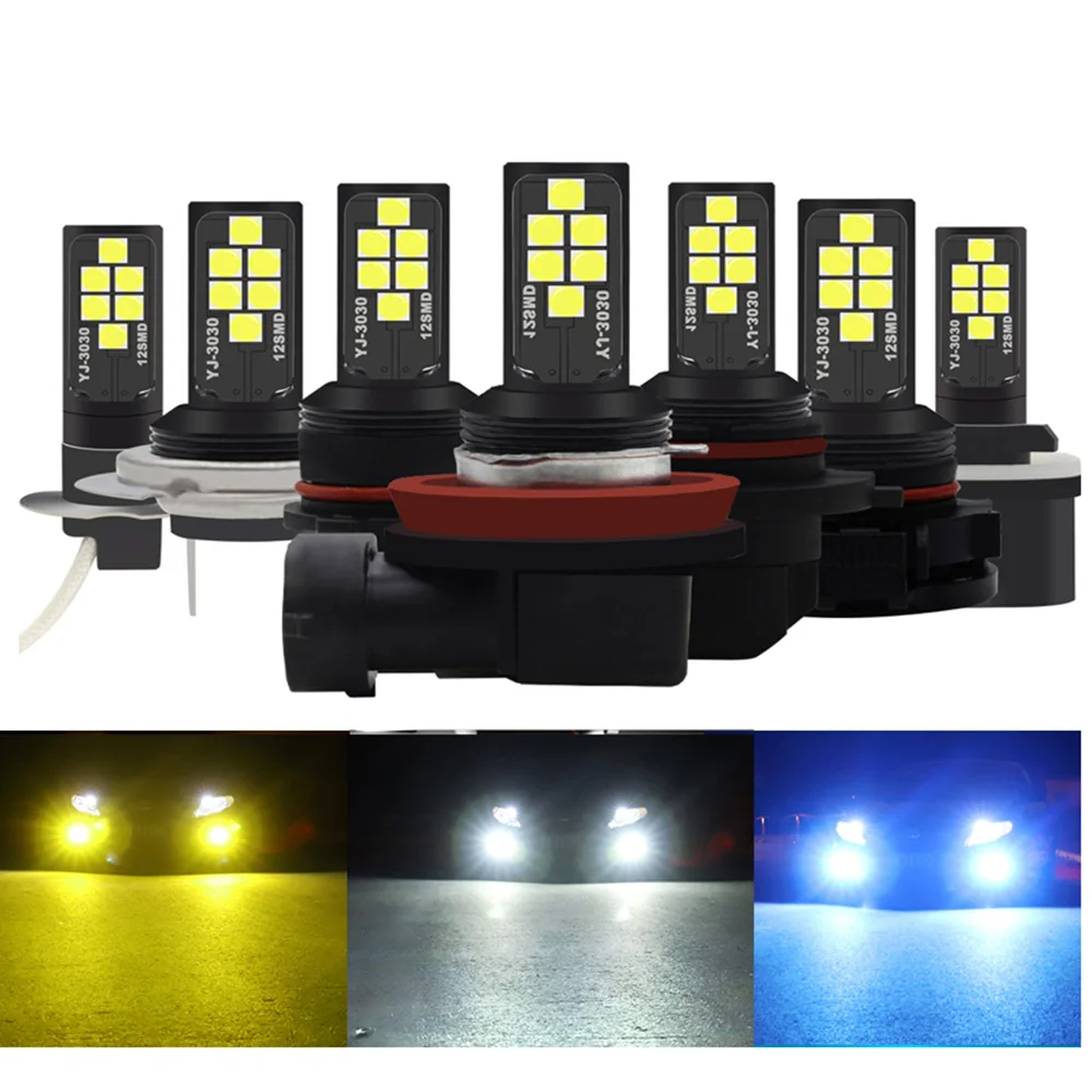

2Pcs 7743 7740 LED Headlight H11 H8 H9 H10 H1 H3 H7 Car Fog Light Bulbs 9006 Auto Driving Running Lamps HB4 Led Canbus 80W 12V