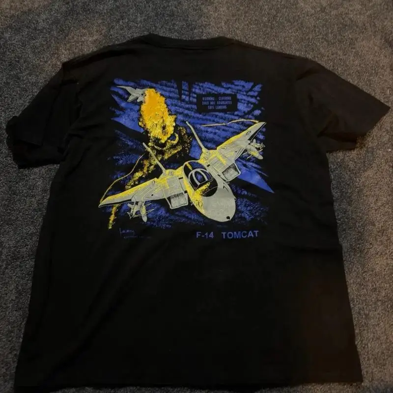 Фото Футболка с изображением истребителя F-14 Tomcat Extreme Air 1991 года №1