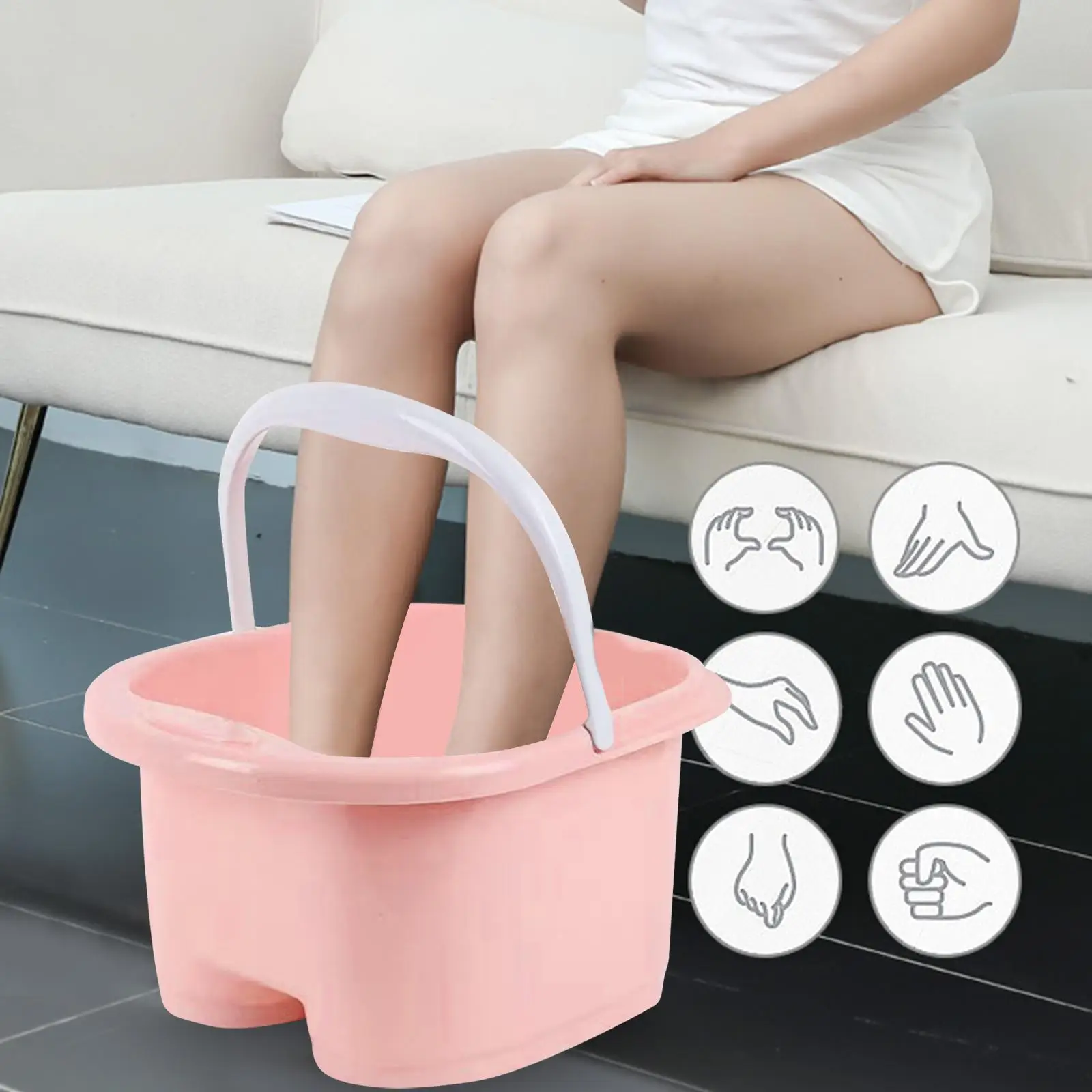 Ванна для замачивания ног с ручкой усталых Умывальник