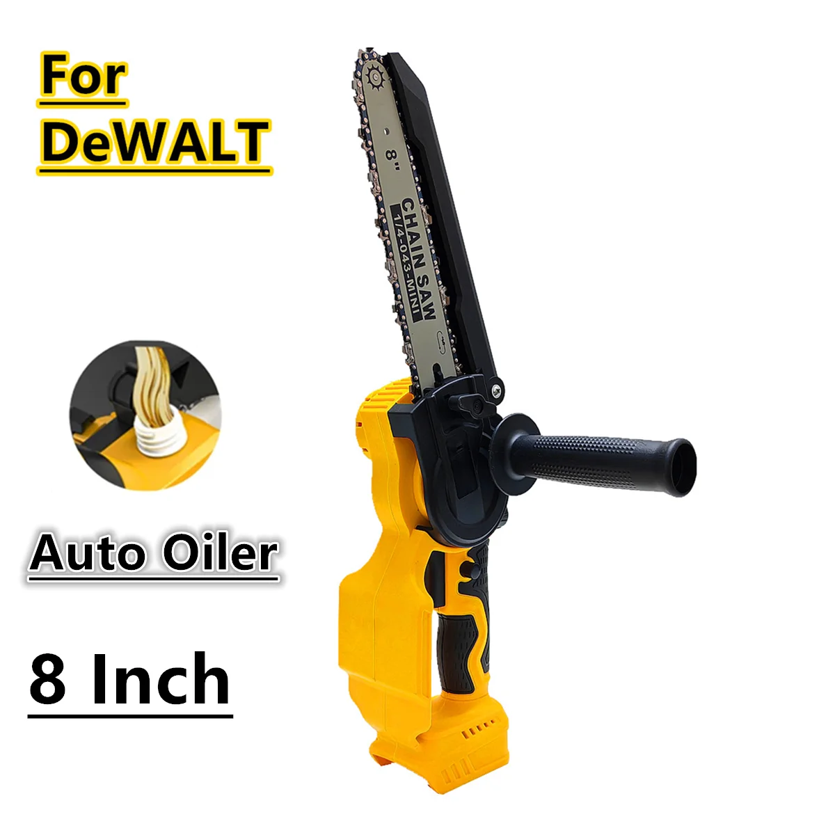 

Для DeWALT 20 В 18 В аккумулятор 8 дюймов электрическая бензопила автоматическая масленка бесщеточная садовая цепная пила обрезка аккумуляторные электроинструменты