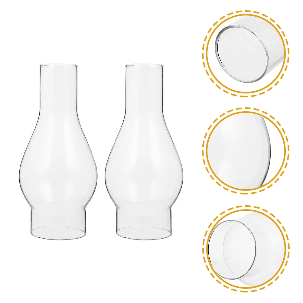 

Glass Lamp Shade Chimney Oil Keroseneclear Lampshade Replacement Cylinder Tube Lampshades Open Cover Craft Pillar Flamelantern