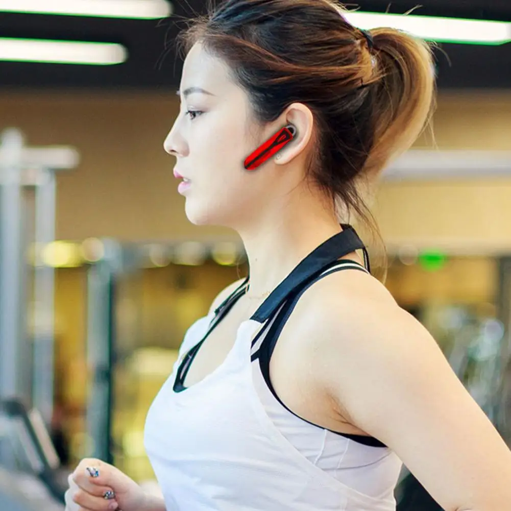 

Wireless Earphone Ear Hook Long Standby IPX7 Waterproof Call Number Business Bluetooth-compatible 4.1 Headset for Fitness
