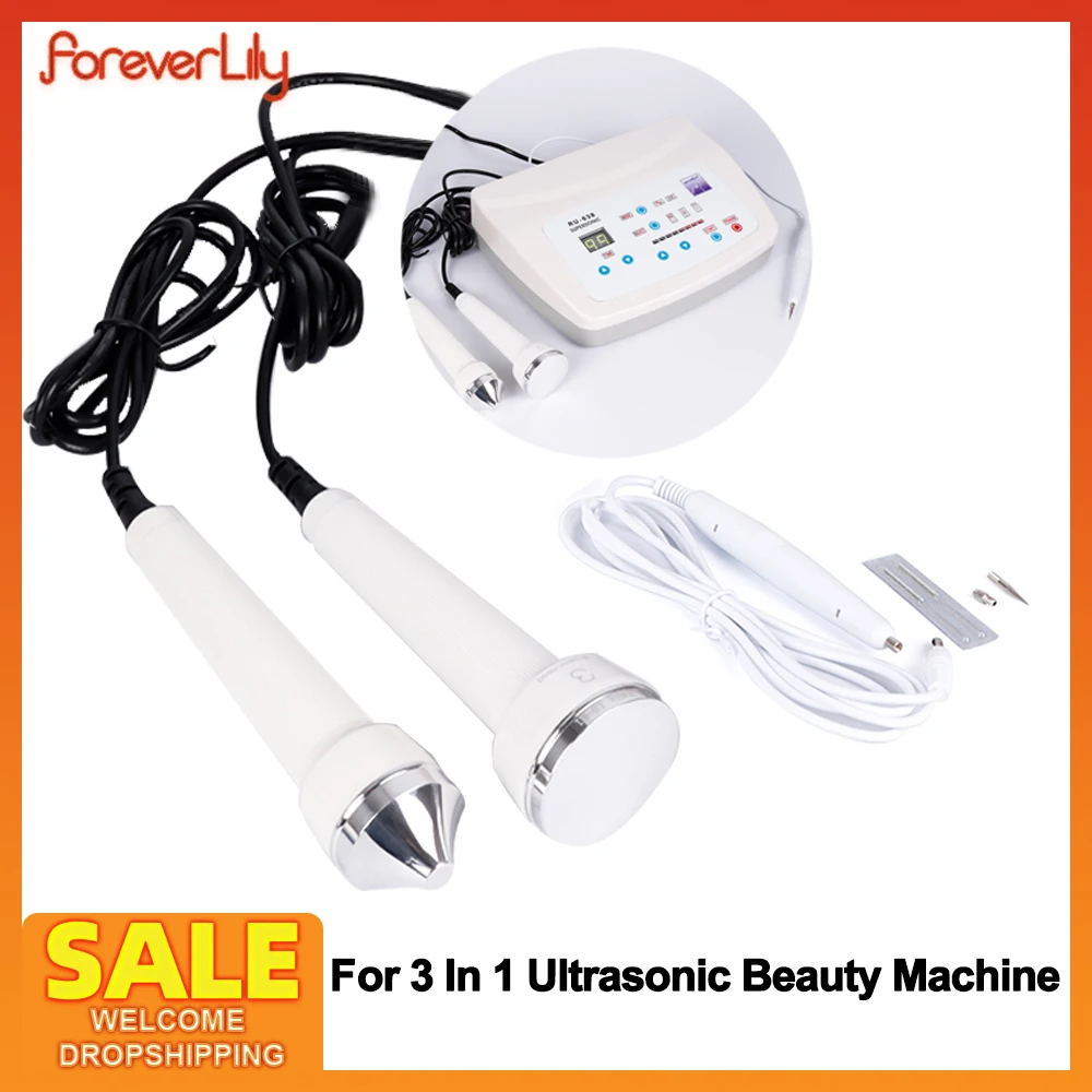 Ultrasound Head For 3 In 1 Ultrasonic Facial Beauty Machine Micro Plasma Head For Beauty Skin Care Tool Replacement Accessories