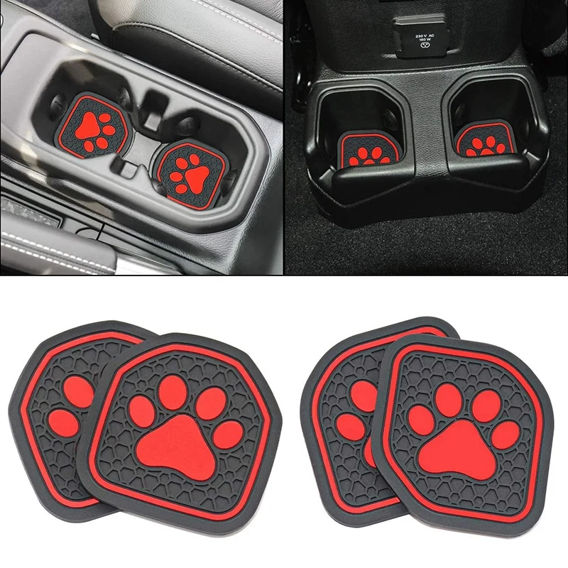 

Cup Holder For Jeep Wrangler JL JLU 2018-21 Sport Rubicon 2020-21 Gladiator JT Interior Cup Liner Insert Coaster Mat Pad