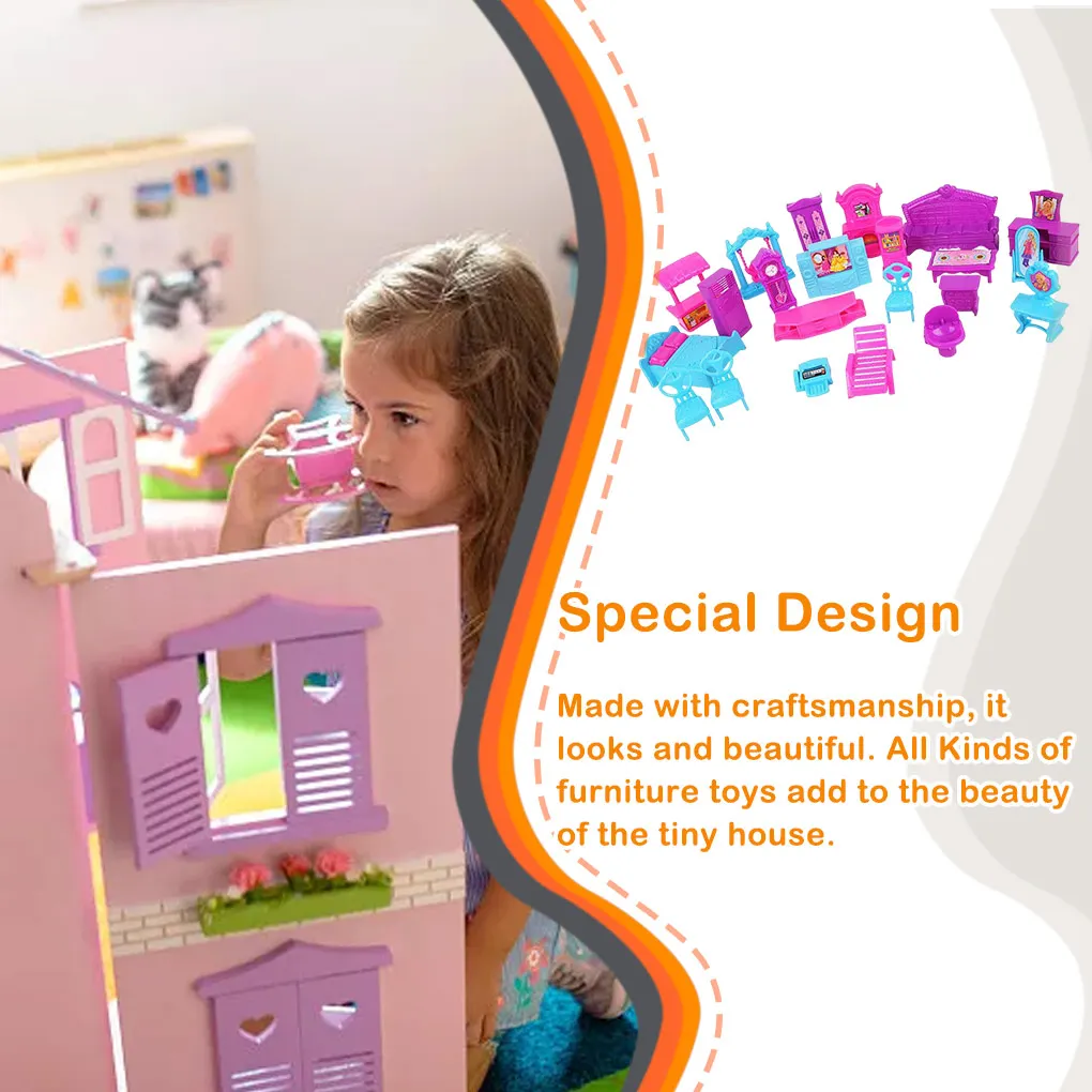 

Mini-House Decor Toy Miniature Vivid Small Universal Simulation Model Scaled Kids Children Furniture Accessory Bedroom