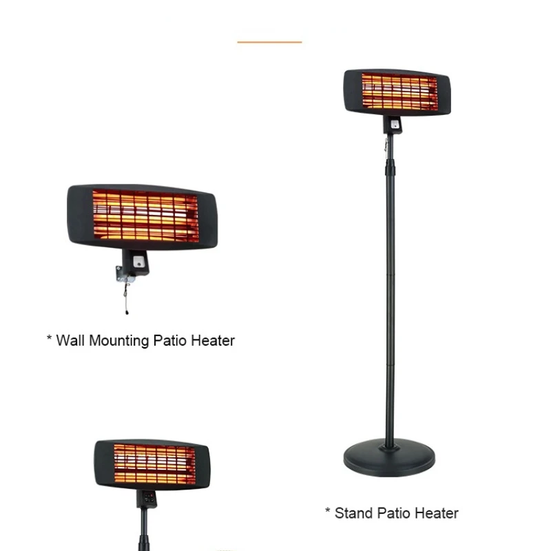 

Электрический наружный нагреватель, кварцевый инфракрасный электрический нагреватель внутреннего дворика с 3 режимами мощности, 650 Вт, 1300 В...