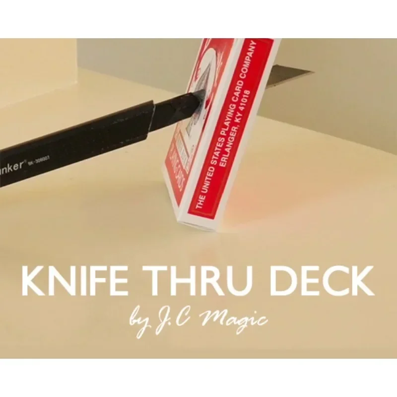 Knife Thru Deck от J.C Magic thru Card Box Tricks Close up Magia Magie Magicians Prop Illusion Gimmick Tutorial