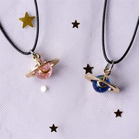 romantic planet universe choker necklace for women girls girlfriends couple pop stars moon pendant necklace party jewelry gift