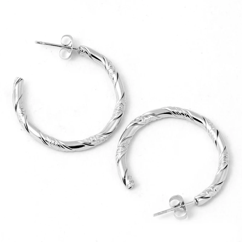 

1 Pair Spiral Pattern Earrings Stainless Steel 29.5mm Popular Personalized Earrings For DIY Jewelry Making Accessories Wholesale
