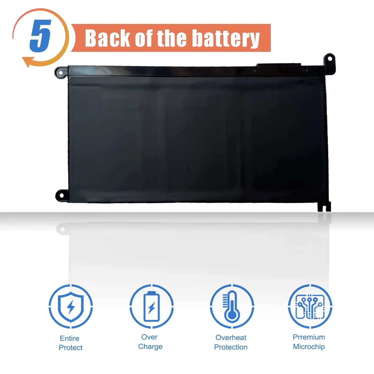 Аккумулятор для ноутбука WDXOR WDX0R для Dell Inspiron 13 15 5000 7000 5570 7579 7378 5565 5567 5378 5379 Latitude 3340 3400 3500 3190 (art.: 3920cc2ec0c45) - 3920cc2ec0c45