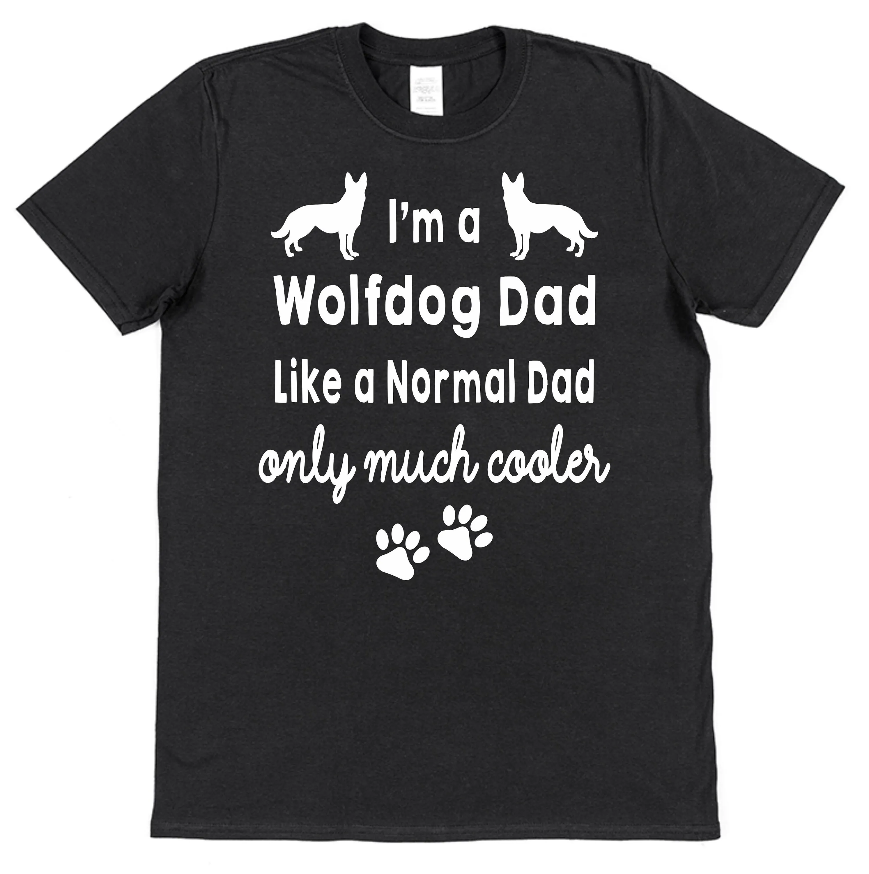 Я волчья собака мама или папа как нормальная но крутая хлопковая футболка