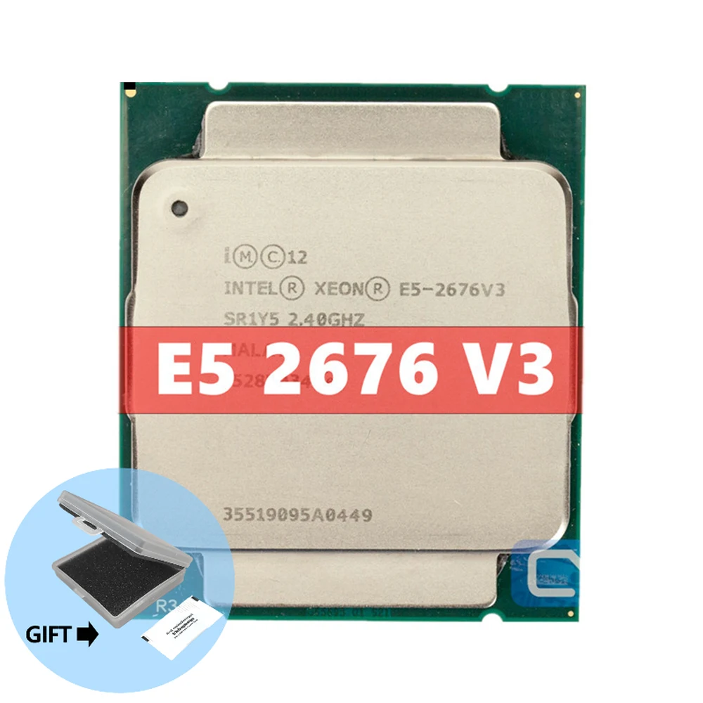 

Процессор Intel Xeon E5 2676 V3 для ПК, 2,4 ГГц, 30 Мб, 12 ядер, LGA 2011-3
