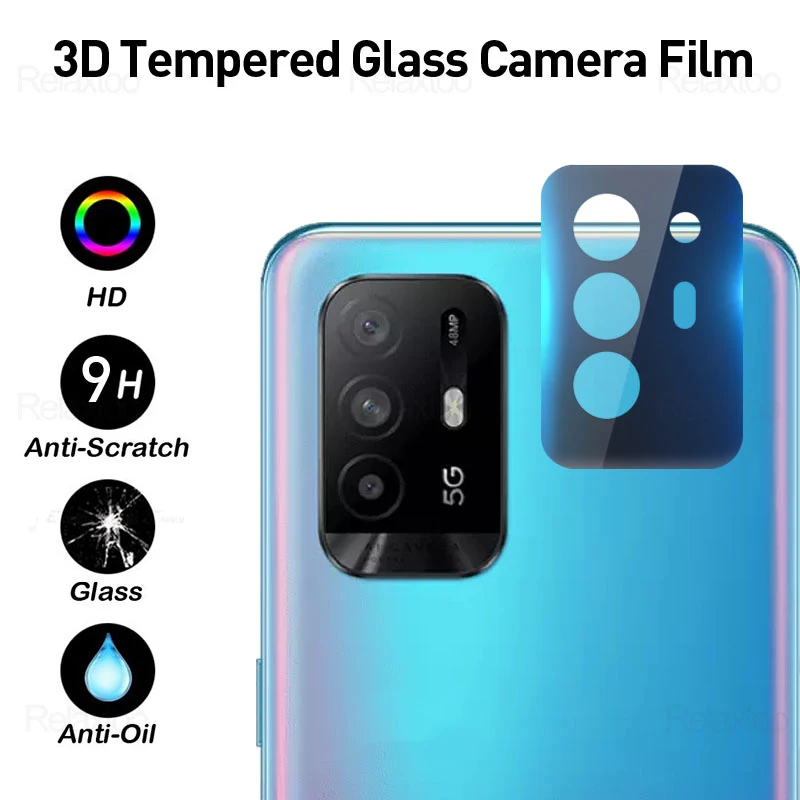 

3D Curved Camera Protector For OPPO A54 A55 A56 A57 A73 A74 A77 A93 A94 A96 5G A15 A16 A16K A54S A36 A76 A52 A72 A92 Lens Glass