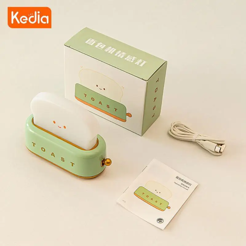 

Adjustable Switch Mood Light Rechargeable Led Bread Maker Night Light Timing Usb Charging Dimming Nightstand Night Light