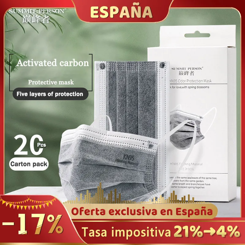 

FFP2 Face Mask 5 Layers KN95 Dust Masks Face Protective FPP2 Mascarillas Filter Respirator CE Reusable Mask