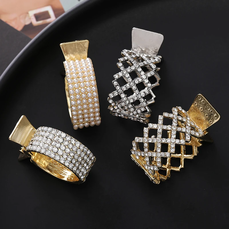 Женская элегантная роскошная круглая металлическая заколка Стразы для конского