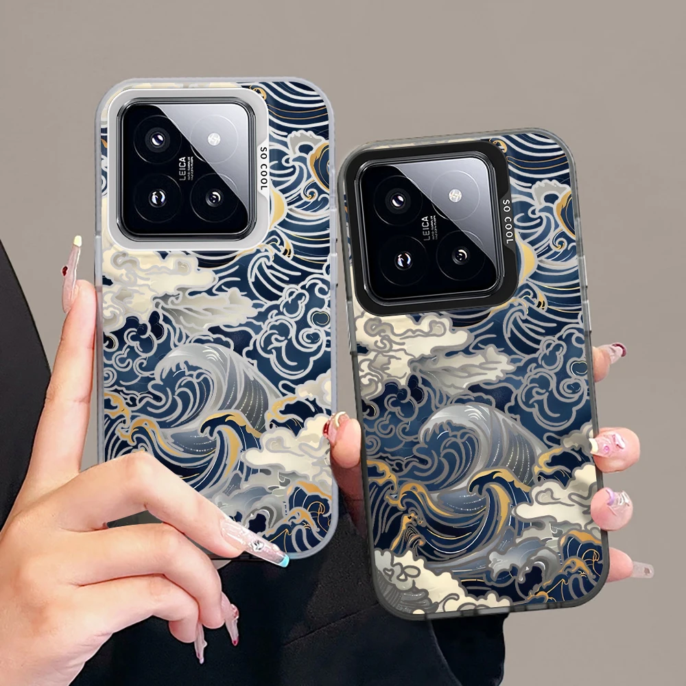Фото Стильный чехол Art Waves для Xiaomi 17 Pro Max, 15T Pro, 14T Pro, 13T Pro, 12T Pro, Mi 11 Lite 5G, ударопрочный чехол IMD №3