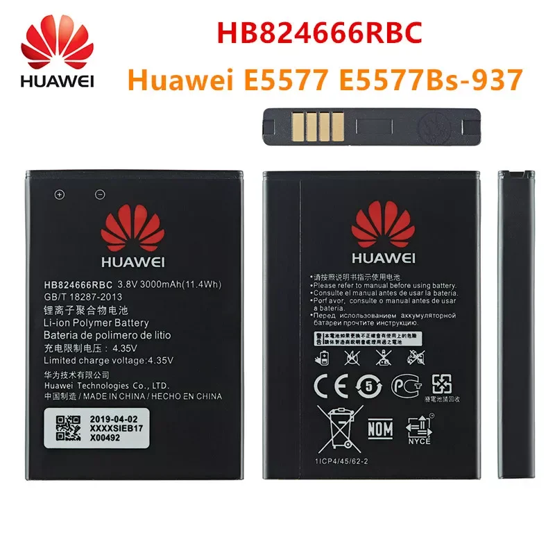 

100% Оригинальный аккумулятор HB824666RBC 3000 мАч для Huawei E5577 E5577Bs-937 мобильный телефон HB824666RBC