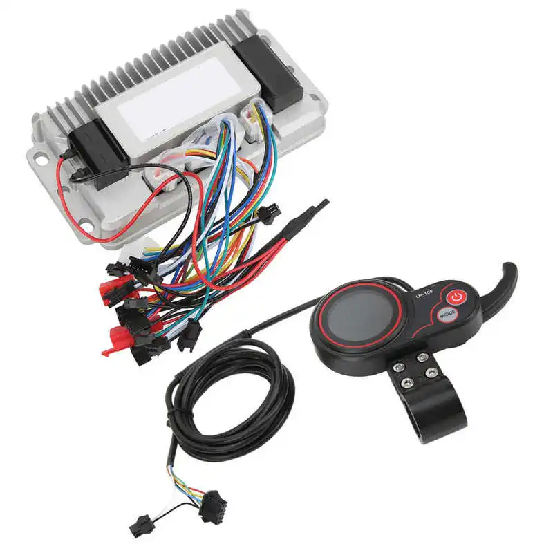 

Комплект бесщеточного контроллера синусоидальной волны 34/36/48/60 в 500 Вт 1000 Вт, 3 режима, бесщеточный контроллер для электрического велосипеда ...