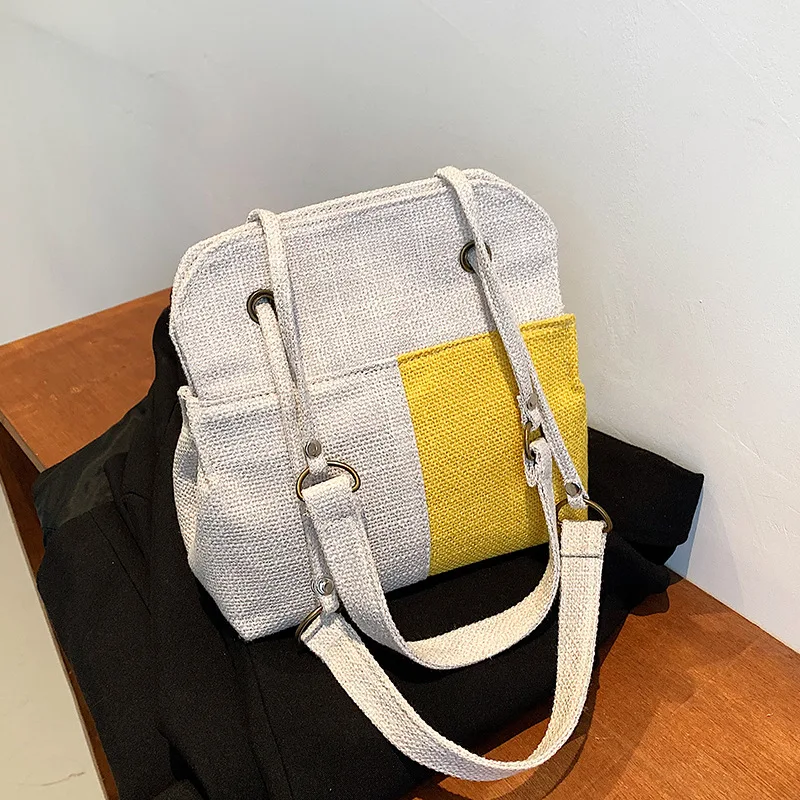 

2023 Summer New Fashion Luxury Casual Simple and Versatile Messenger Bag Canvas Shoulder Underarm Bag High Quality Women's Bag