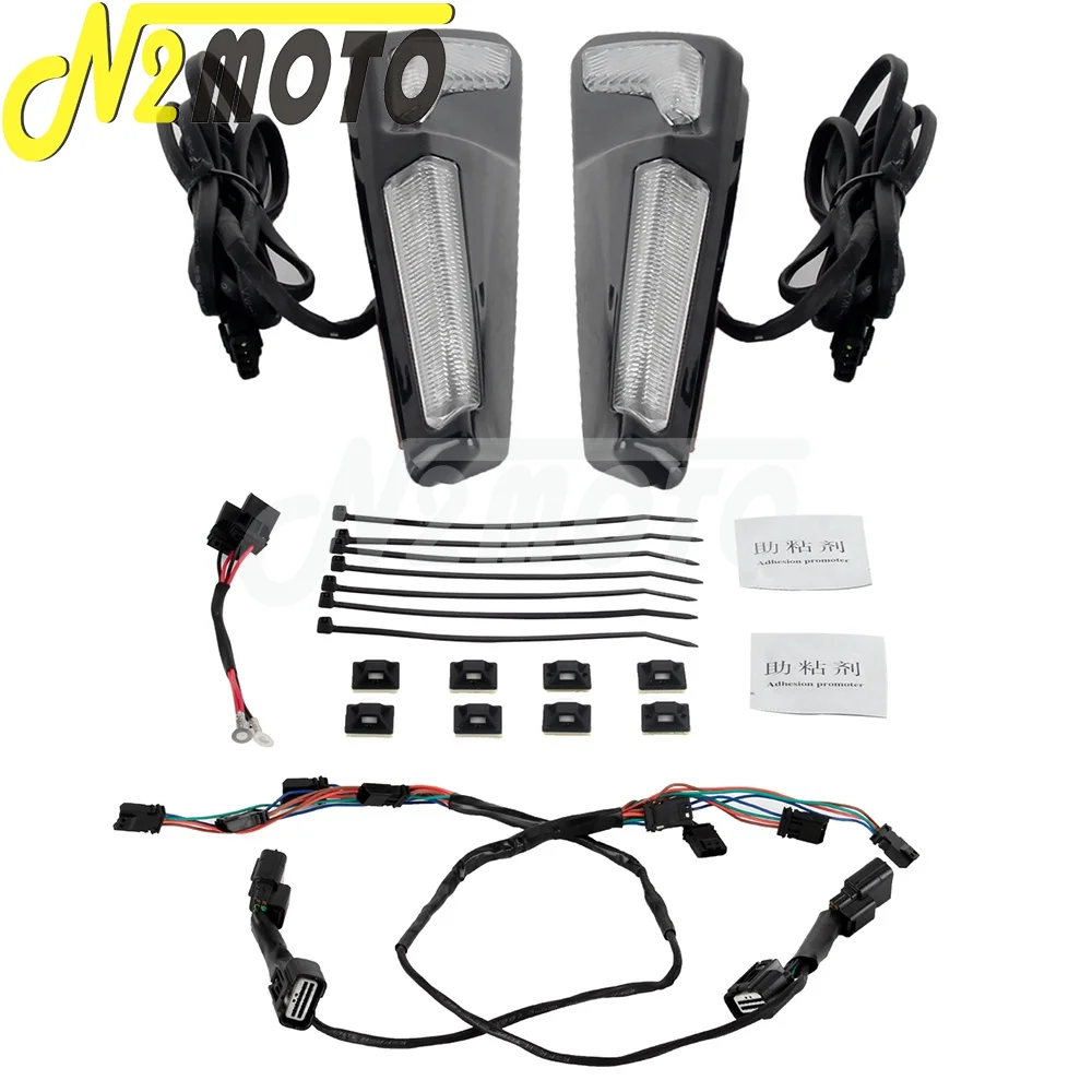 Черные хромированные светодиодные фары для мотоцикла Honda GL1800 Gold Wing GL 1800 Tour F6B 2018 2019