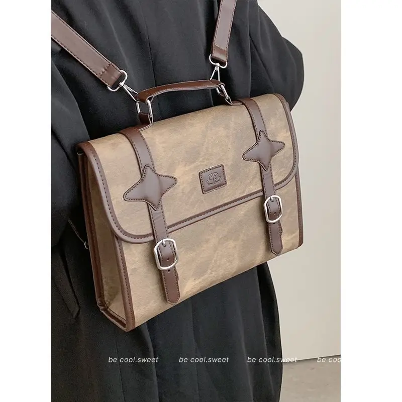 Осень/зима женский рюкзак большой вместимости в стиле ретро 2024 новый популярный