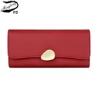 Женский кожаный кошелек Fengdong, черный длинный кожаный кошелек-клатч с отделением для телефона и кредитных карт, с защитой от радиочастотной идентификации, 2019