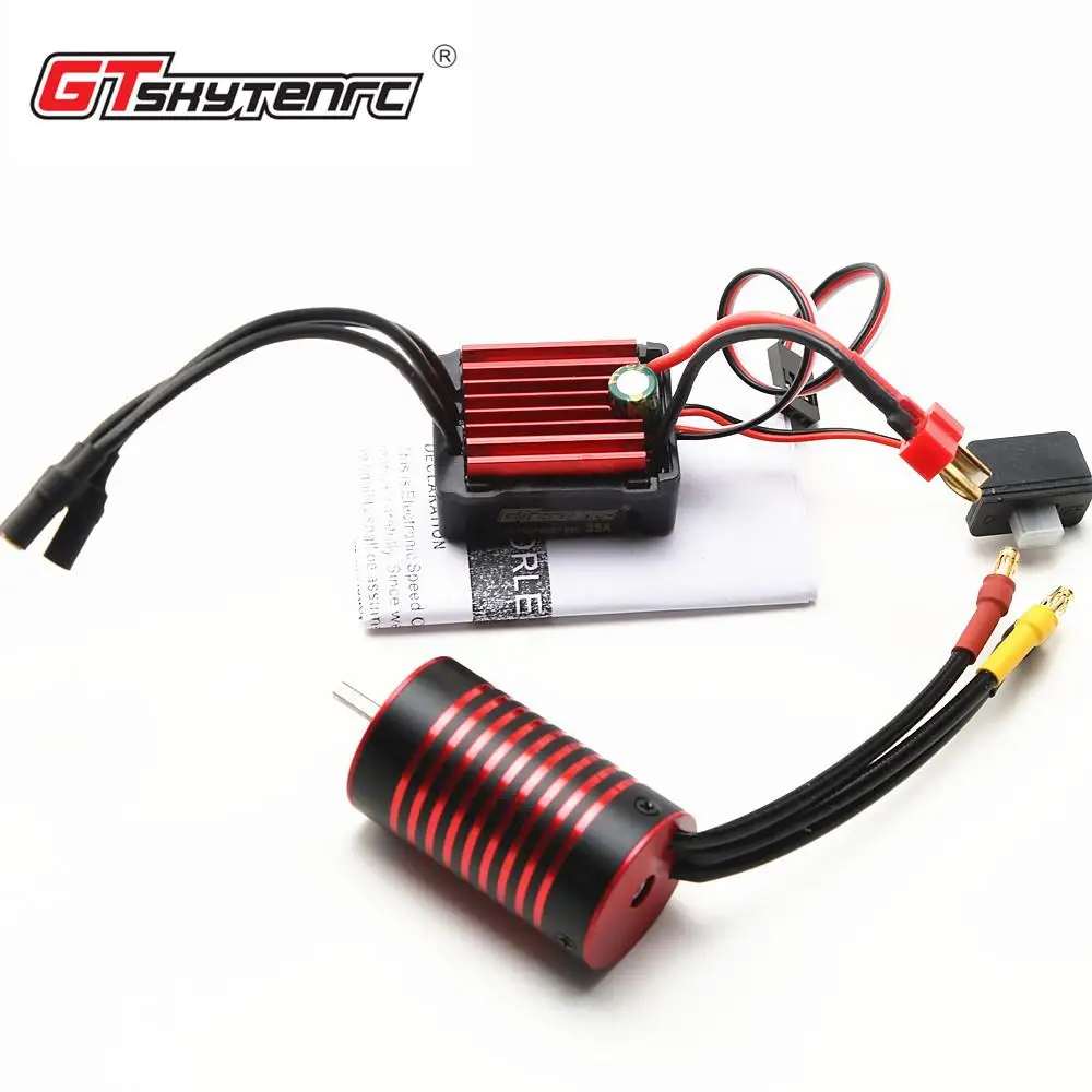 2845 бесщеточный двигатель 1/10 КВ/1/12 КВ/кв 35A бесщеточный Esc совместимый с F19A Traxxas HPI Trx4 Hsp Радиоуправляемый автомобиль