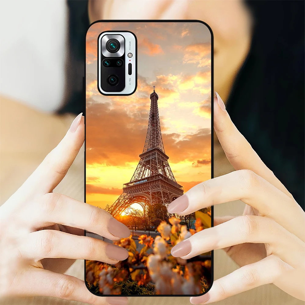 Французский чехол с Эйфелевой башней для Xiaomi Redmi Note 10 Pro Max 10T 11 4G 10S 9 Prime 9T 8 T 7 9A 9C 8A Poco