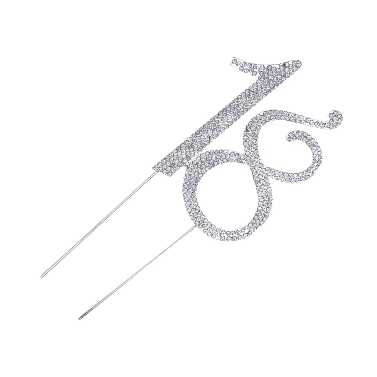

18 Cake Number 18 Cupcake Picks Wedding 18th Birthday Cupcake Toppers Wedding Decor Rhinestones Letter Anniversary
