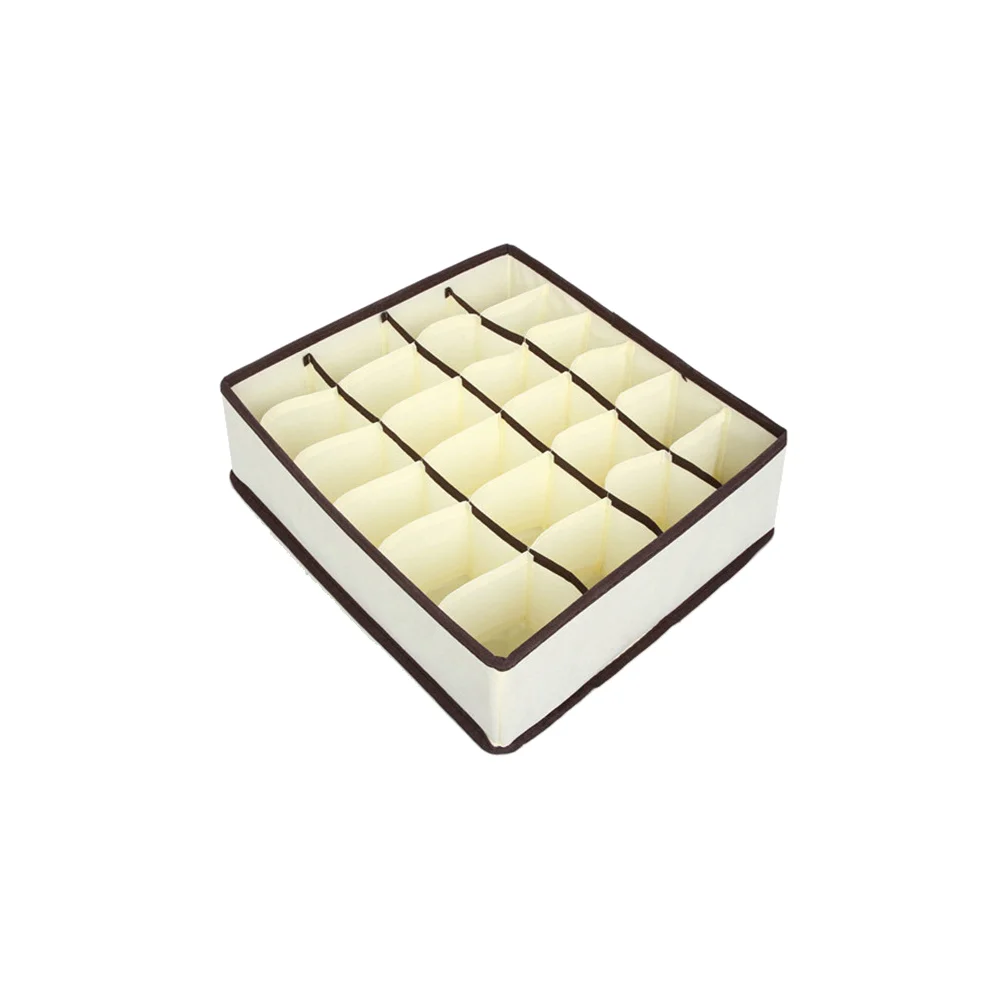 

2pcs Drawer Organizer 24 Compartments Non-woven Fabric Drawer Organizer Socks Storage Box for