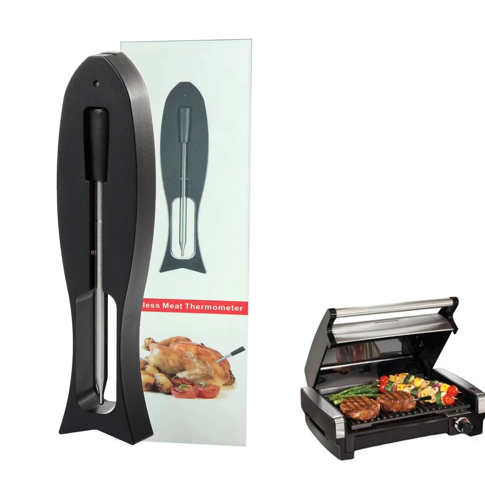 

Беспроводной термометр для барбекю, цифровой градусник из нержавеющей стали для приготовления пищи на гриле, футов, с Wi-Fi