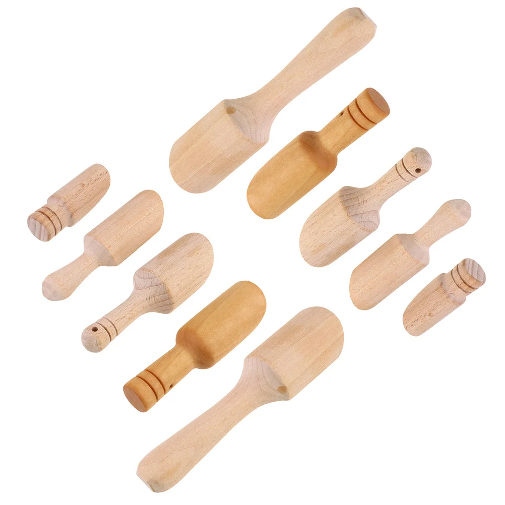 

Spoon Wooden Salt Scoop Wood Spoons Mini Tea Bath Candy Coffee Scoops Sugar Ladle Bamboo Condiment Seasoning Salts Flour