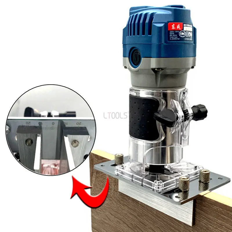 

Trimming Machine Base Woodworking Trimming Machine Trimming Machine Dust Cover Milling Slotted Base Set Connector DIY Tools