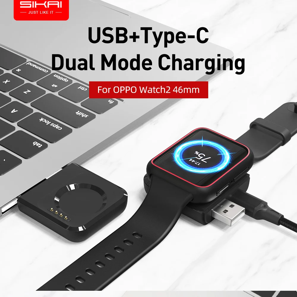

USB Charger For OPPO Watch3 Smart Watch 42mm 46mm Fast Charging Pad For Laptop Wireless Dock Station Type-C Charger Accessories