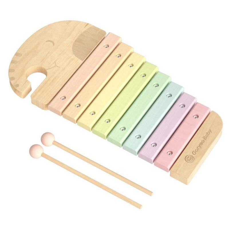 

Educational Hand-Knocking Piano for Babies and Newborns Eight Musical Instruments Children Music Educational Wooden Toys