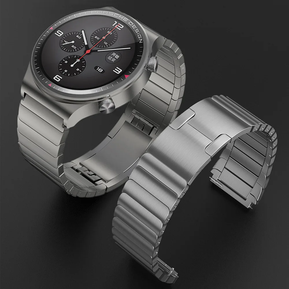 Enlarge 22mm Stainless Steel Strap For Huawei Watch 3/Pro2 46mm GT2e For Samsung Galaxy Watch 3/Gear S3 Metal Bracelet For Amazfit GTR