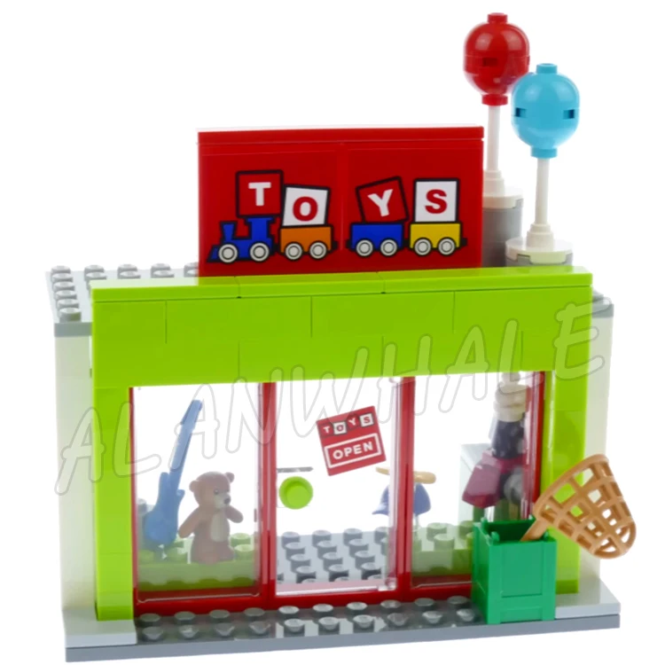 848 шт. открытие магазина City Donut грузовой велосипед кран прицеп грузовик фургон Town