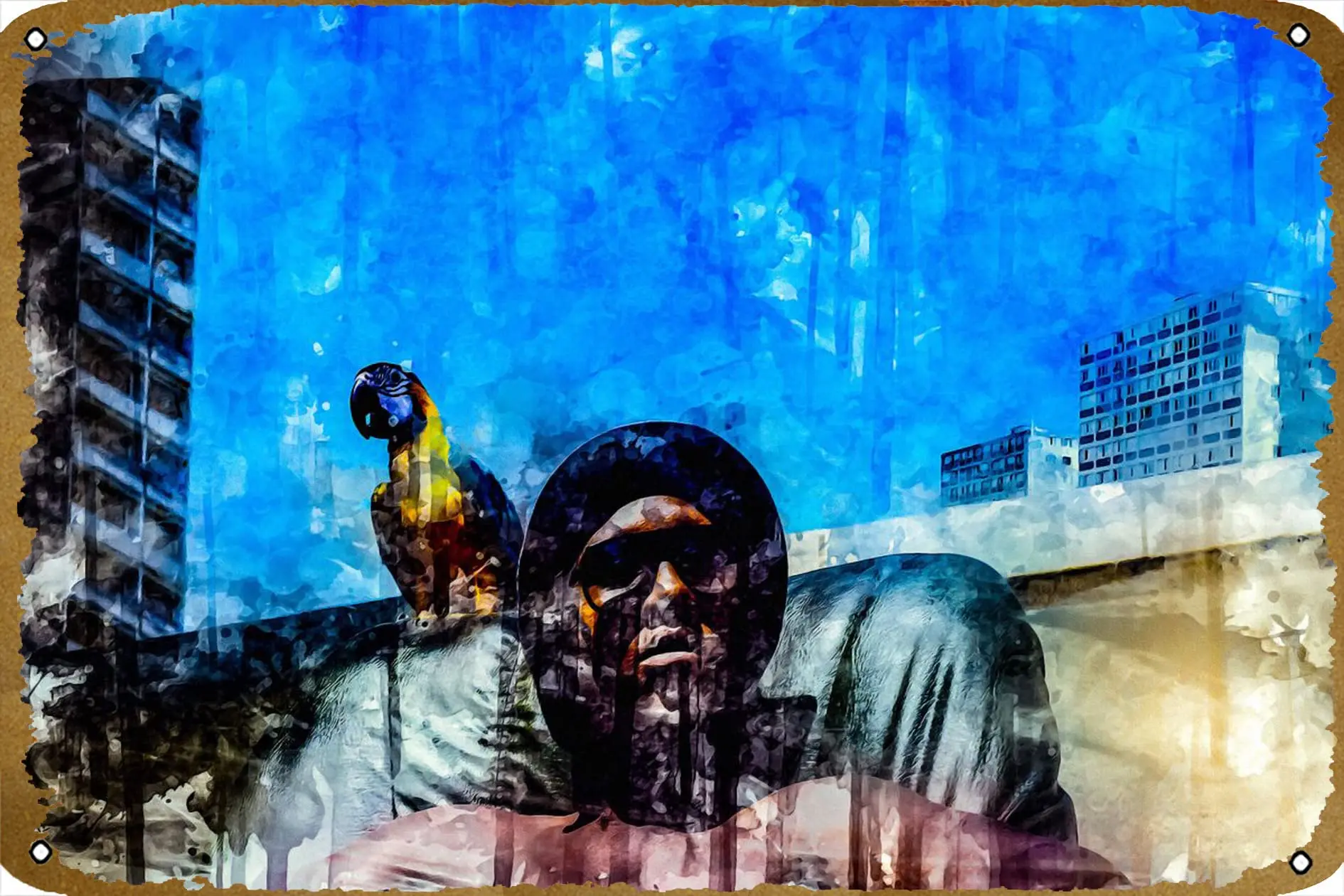 Оловянная винтажная металлическая вывеска Chouf для мужчин и женщин Настенный