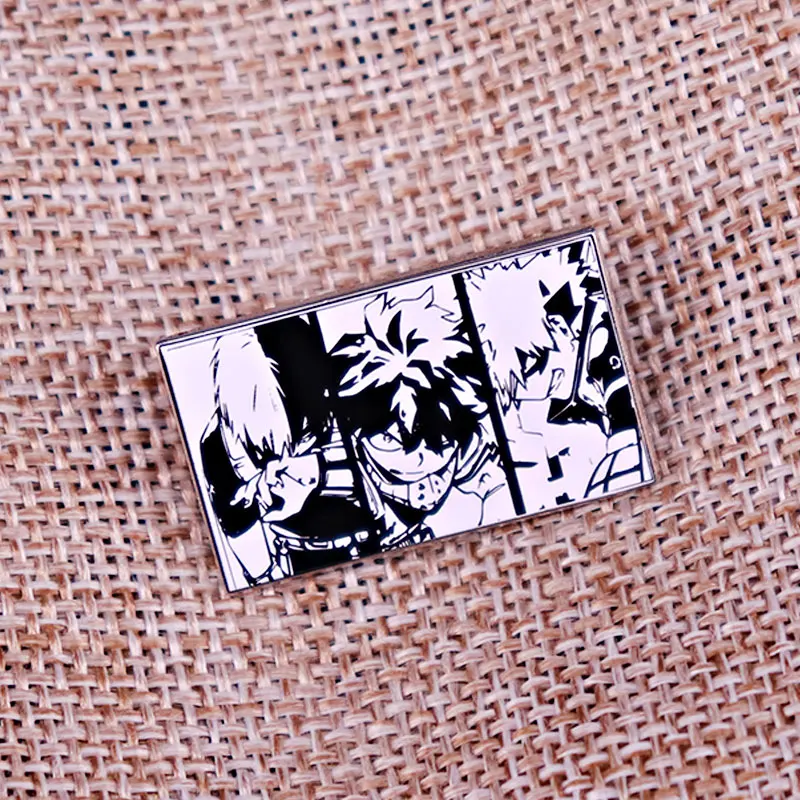 Эмалированная брошь Bakugo Izuku Midoriya DEKU Todoroki Shoto Аниме Манга
