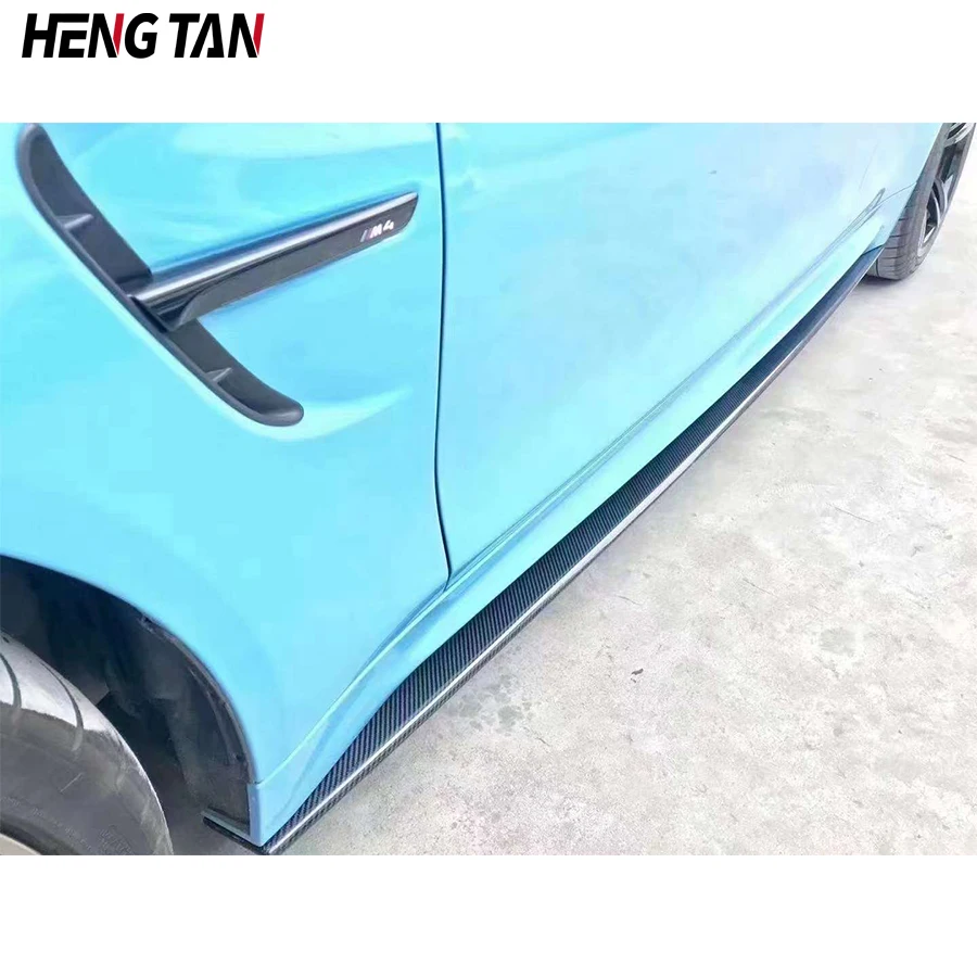 Для BMW M3 M4 F80 F82 F83 2014-2020 Высококачественные боковые юбки из углеродного волокна