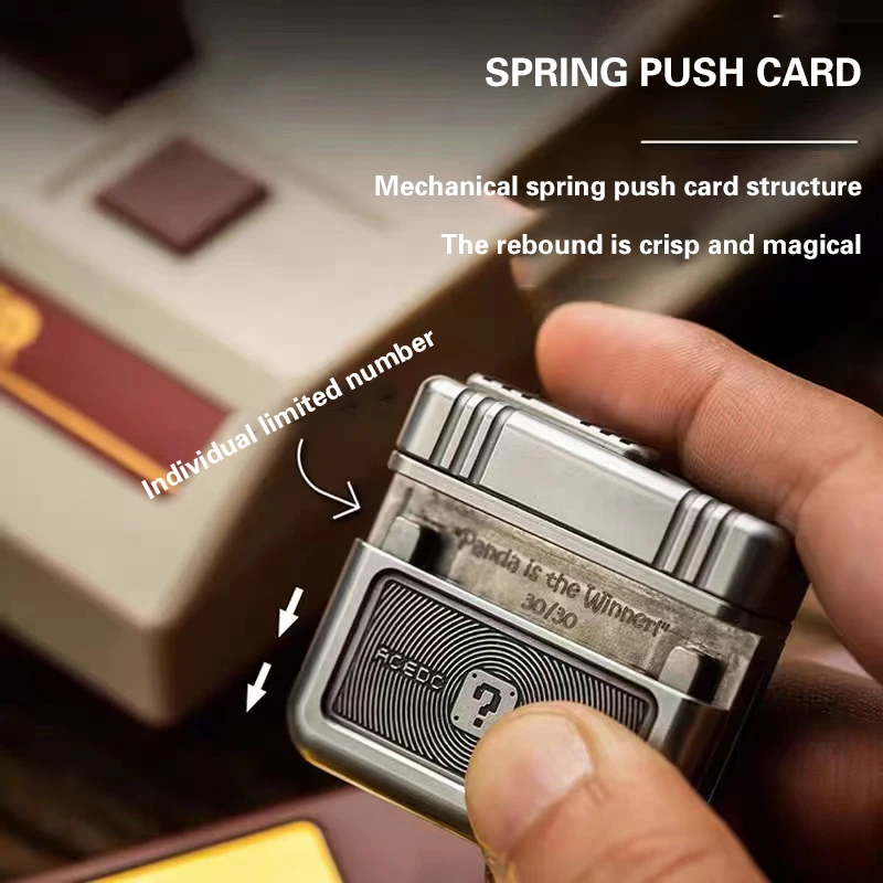 Game Cassette Push Card Slap Coin Fingertip Gyro Gamer Metal Decompression Toy Push Egg Fidget Toys For Adults Kids Gift enlarge