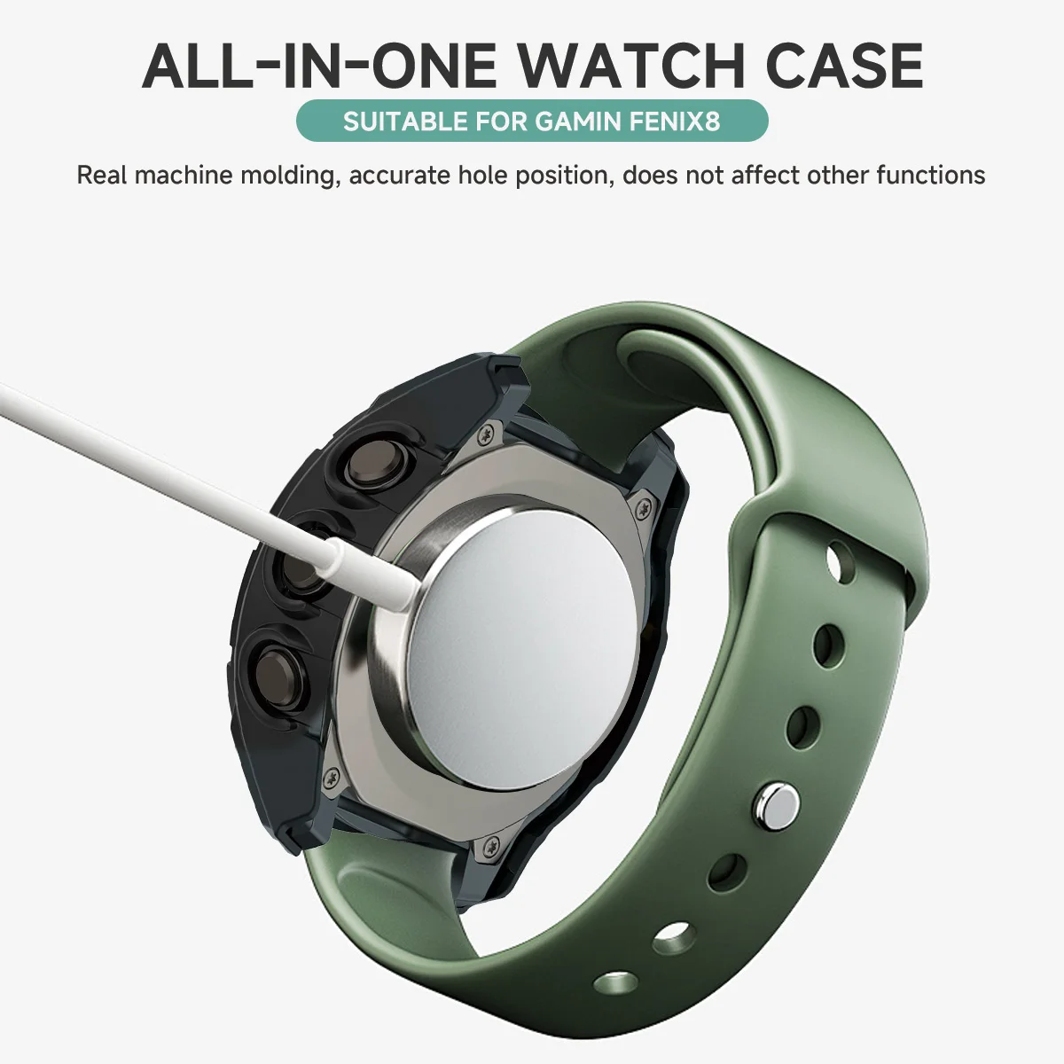 Фото Чехол из ТПУ для Garmin Fenix8 51/47/43 мм, чехол для часов, браслет, рамка, сменный ободок для garmin Fenix 8, защитный мягкий чехол №2