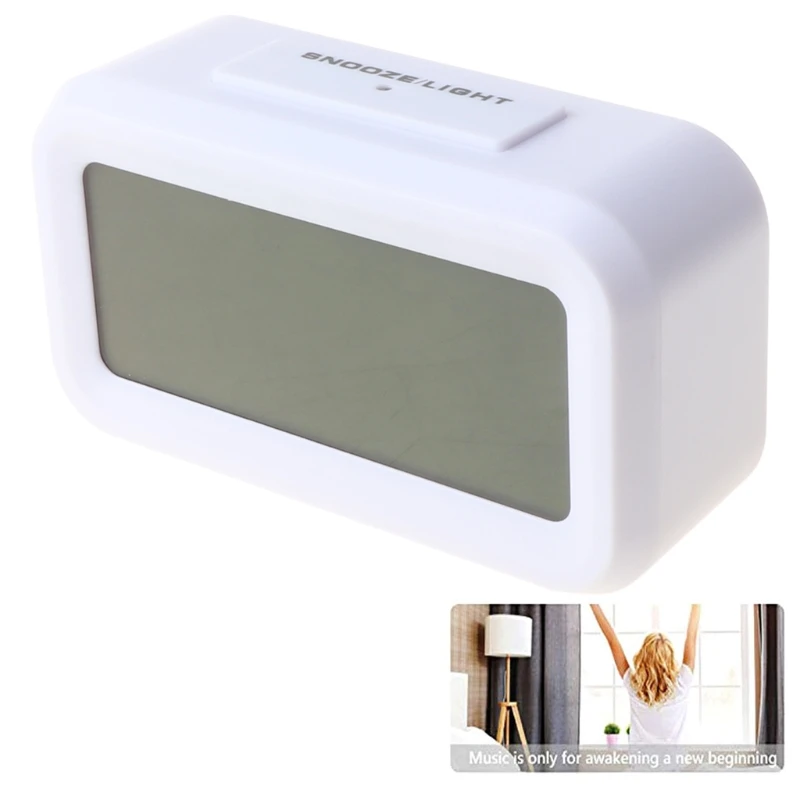 

Digital Alarm Clock,LED Display Clocks Snooze Activated Night Light with Date Calendar Temperature for Bedroom Home Office