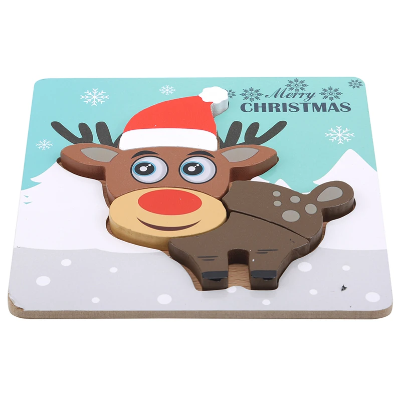 

Kids Christmas Wooden Puzzles Toddlers Xmas Tree Jigsaw Puzzles Holiday Puzzle Toy Christmas Party Bag Fillers