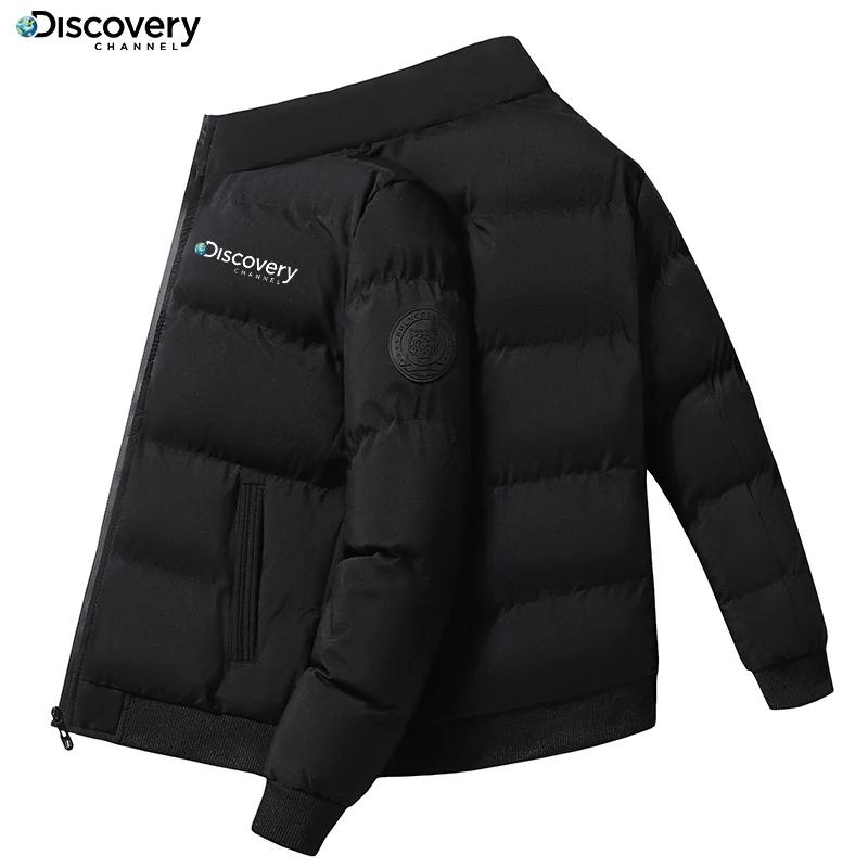 New Discovery Channel Outdoor Thermal Jacket Men's Casual Outer Premium Heavyweight Parka Style Winter Thermal Clothing