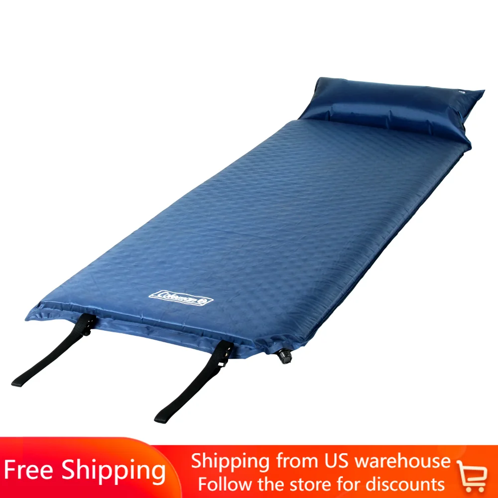 

camping mat Self-Inflating Sleeping Camp Pad with Pillow, 76" x 25" free shipping