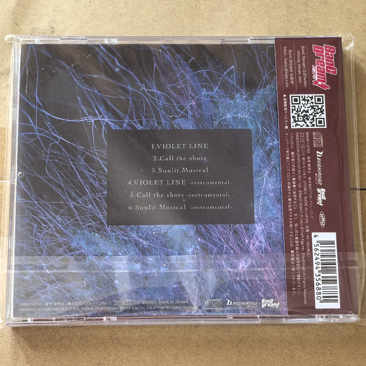 Игра BanG Dream, 14-й сингл, музыкальный CD, альбом Violet Line Imai Lisa, музыка Roselia, косплей, плеер Walkman, автомобильные саундтреки, подарочный набор. (art.: 3920dcd4c3029) - 3920dcd4c3029